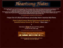Tablet Screenshot of heartsongflutes.com